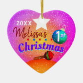 De eerste eerste eerste kerstdag van de baby keramisch ornament (Voorkant)