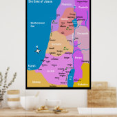 De eerste eeuw van de kaart van Israël Poster (Keuken)