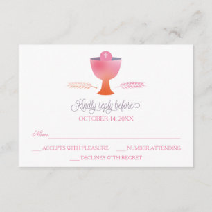 De eerste Heilige Communie RSVP-antwoordkaart - Gi RSVP Kaartje