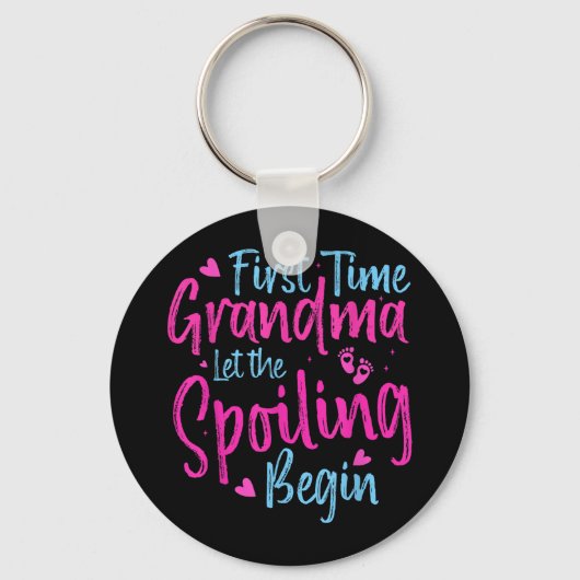 De eerste keer dat oma grootmoeder de spoeling laa sleutelhanger (Voorkant)