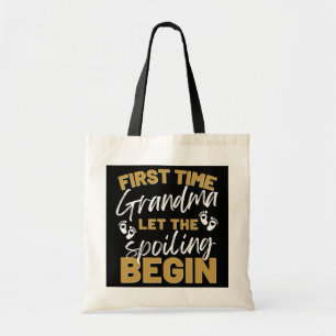 De eerste keer dat oma het spil laat beginnen tote bag