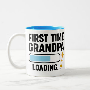 De eerste keer dat opa laadt tweekleurige koffiemok