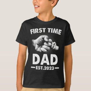 De eerste keer dat pap Nieuwe Papa Est 2023 Funny  T-shirt