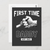 De eerste keer dat vader 2021 papa vaderdag is briefkaart (Voorkant / Achterkant)