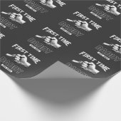 De eerste keer dat vader 2021 papa vaderdag is cadeaupapier (Hoek)