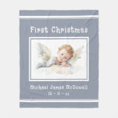 De eerste kerst-Baby-engel van het kind Fleece Deken (Voorkant)