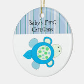 De eerste kerst van de kleine schildpadbaby keramisch ornament (Links)
