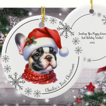 De eerste kerst van de Schattigee Franse Bulldog