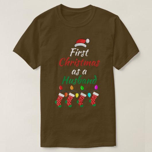 De eerste kerst van de vrouw als echtgenoot van Ne T-shirt (Design voorkant)