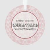 De eerste kerst van het konijn ornament (achterkant)