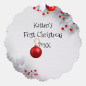 De eerste kerst van kittens ornament kaart (Voorkant)