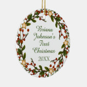 De eerste kerstcera van de kerstcadeautjes voor de keramisch ornament (Rechts)