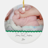 De eerste kerstdagen van Santa Baby Keramisch Ornament (Achterkant)