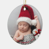 De eerste kerstfeestdag voor baby's keramisch ornament (Links)
