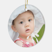 De eerste kerstfeestdag voor baby's keramisch ornament (Links)