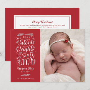 De eerste kerstfeestdag voor de geboorte van baby feestdagenkaart