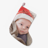 De eerste kerstfoto van de baby kleine kerstsok (Voorkant (Hangend))