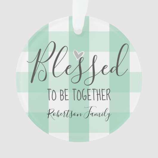 De eerste kerstfoto van de kerstman is samen te zi ornament (voorkant)