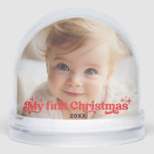 De eerste kerstfoto van de moderne baby sneeuwbol (Voorkant)