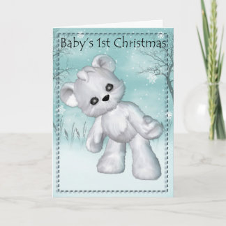 De eerste Kerstkaart van de baby Feestdagen Kaart