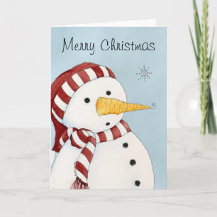 De eerste Kerstkaart van de Sneeuwvlok Feestdagen Kaart