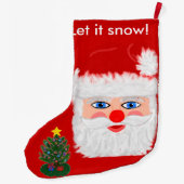 De eerste kerstkerstman van baby's grote kerstsok (Achterkant)