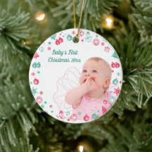 De Eerste Kerstmis van de baby Douanefoto Kerstmis