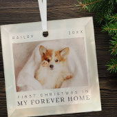 De eerste Kerstmis van het gezelschap in de eeuwig Glas Ornament