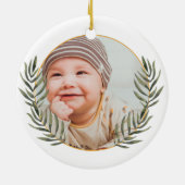 De eerste kerstperiode van baby's keramisch ornament (Achterkant)