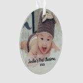 De eerste kerstperiode van baby's ornament (voorkant)