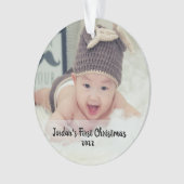 De eerste kerstperiode van baby's ornament (voorkant)
