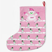 De eerste kerstroze voor baby's grote kerstsok (Achterkant)