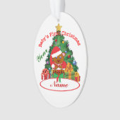 De eerste kerstversiering van de baby op maat ornament (voorkant)