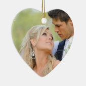 De eerste kerstversiering van een paar | Chalkboar Keramisch Ornament (Rechts)