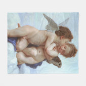 De eerste kus, Amor en Psyche, Bouguereau Fleece Deken (Voorkant (Horizontaal))