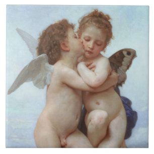 De eerste kus, Amor en Psyche, Bouguereau Tegeltje