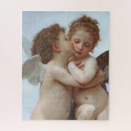 De eerste kus-Valentijn van Bouguereau Angel Puzzl Legpuzzel (Verticaal)