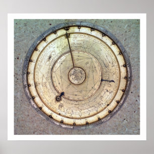 De eerste lentegedreven klok met druk, uitzicht va poster