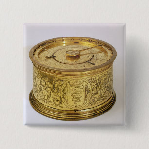De eerste lenteklok met druk, 1525 vierkante button 5,1 cm