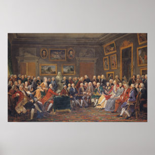 De eerste lezing in de zaal poster