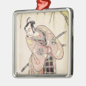 De eerste Nakamura Nakazo als een Samurai Metalen Ornament (Links)