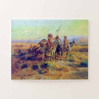 De eerste natiemodel remt de scène van CM Russell Legpuzzel