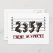 De eerste nummerverdachten briefkaart (Voorkant / Achterkant)