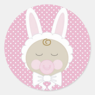 De eerste paasticker van de baby ronde sticker