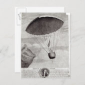 De eerste parachutescent briefkaart (Voorkant / Achterkant)