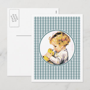 De eerste Pasen van de baby.  Baby Briefkaarten