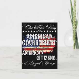 De eerste plicht van de Amerikaanse regering is Kaart