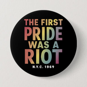De Eerste Pride Was Een Rel LGBT Gay Bondgenoot Re Ronde Button 7,6 Cm
