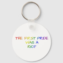 De eerste Pride was een rel - LGBTQ + -ontwerp Sleutelhanger
