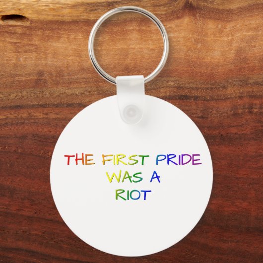 De eerste Pride was een rel - LGBTQ + -ontwerp Sleutelhanger (Voorkant)